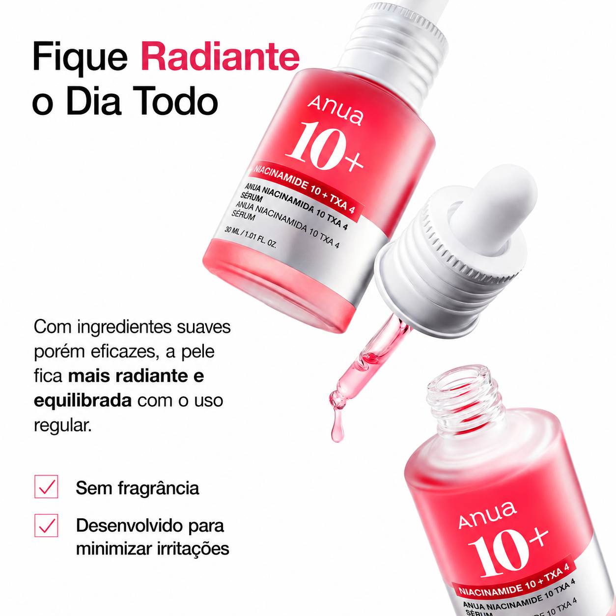 Sérum Niacinamida 10% + Ácido Tranexâmico 4% Anua