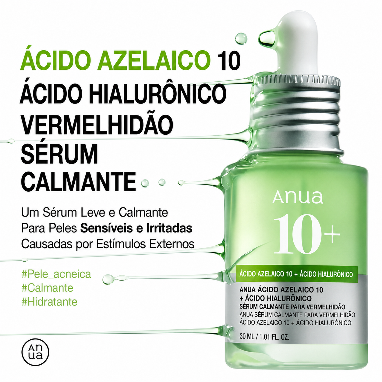 Sérum Ácido Hialurônico Anua Azelaico 10 | Pele Sensivel