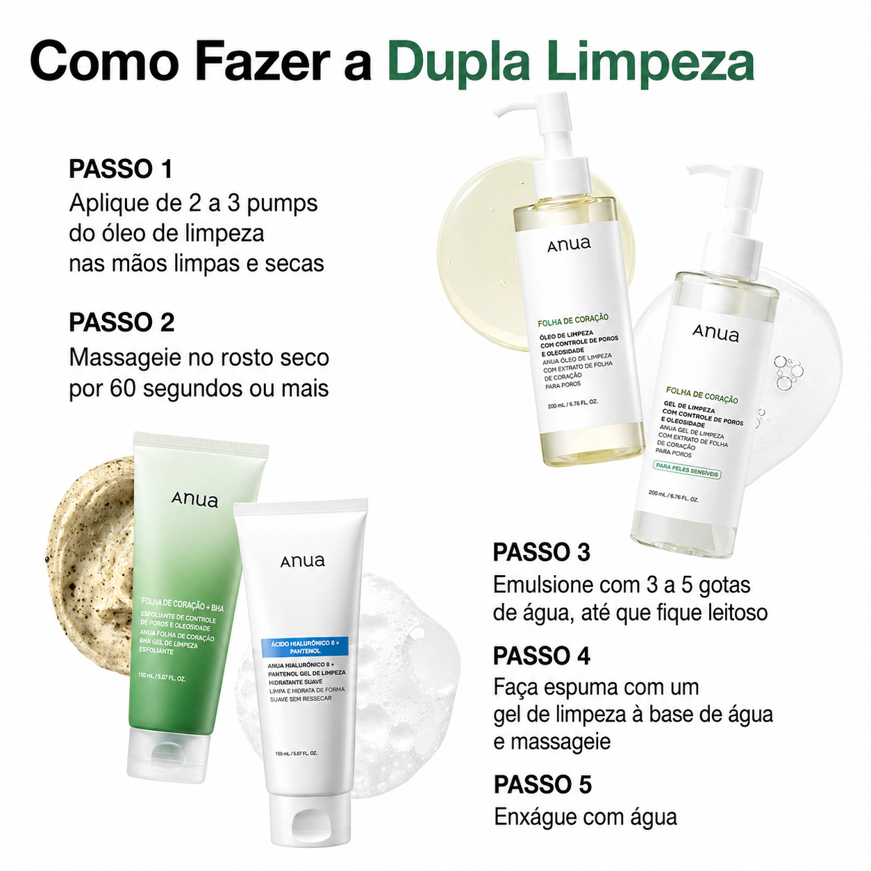 Óleo de Limpeza Facial Anua Heartleaf | Controle de Oleosidade