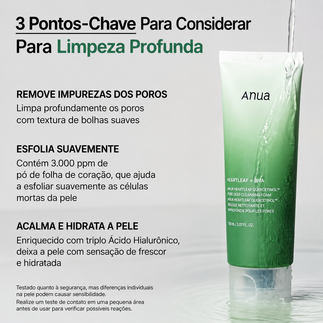 Espuma de Limpeza Facial Anua Heartleaf Quercetinol
