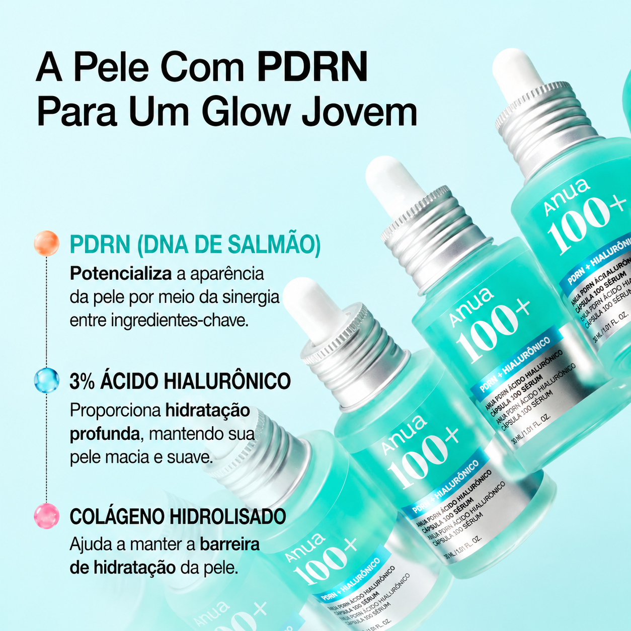 Sérum Ácido Hialurônico Anua PDRN com Colágeno