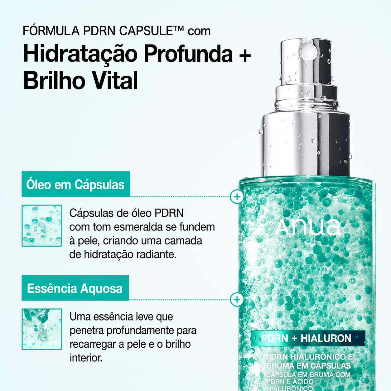 Spray Facial Hidratante com Ácido Hialurônico Anua