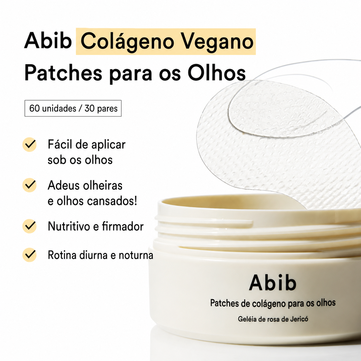 Máscara para os Olhos de Colágeno Vegano Abib | Antiolheiras