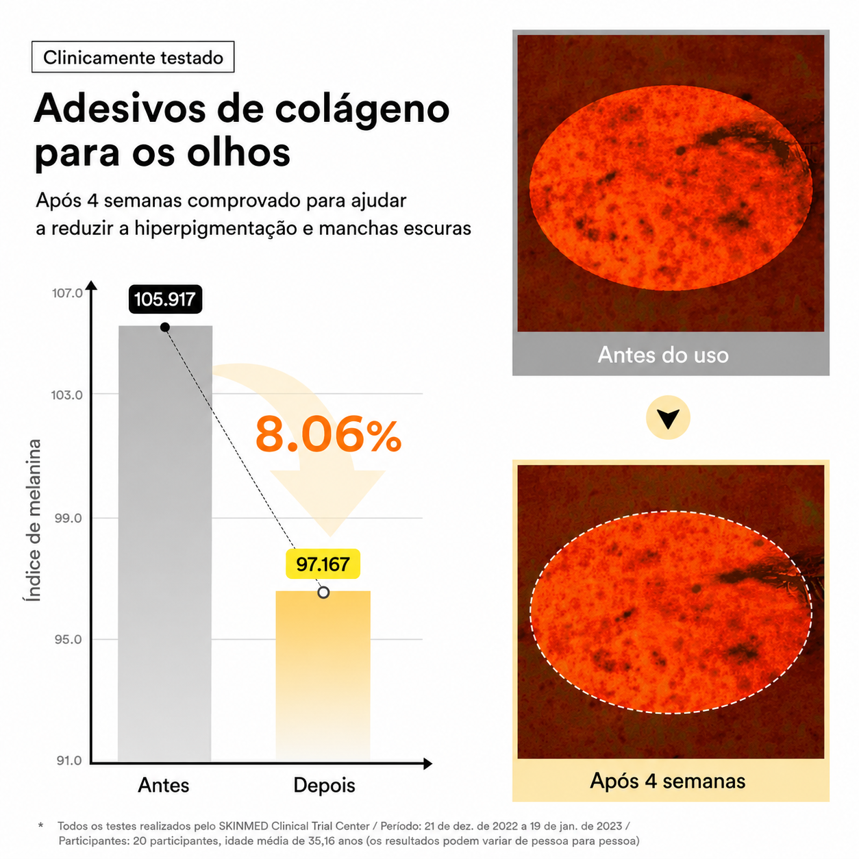 Máscara para os Olhos de Colágeno Vegano Abib | Antiolheiras