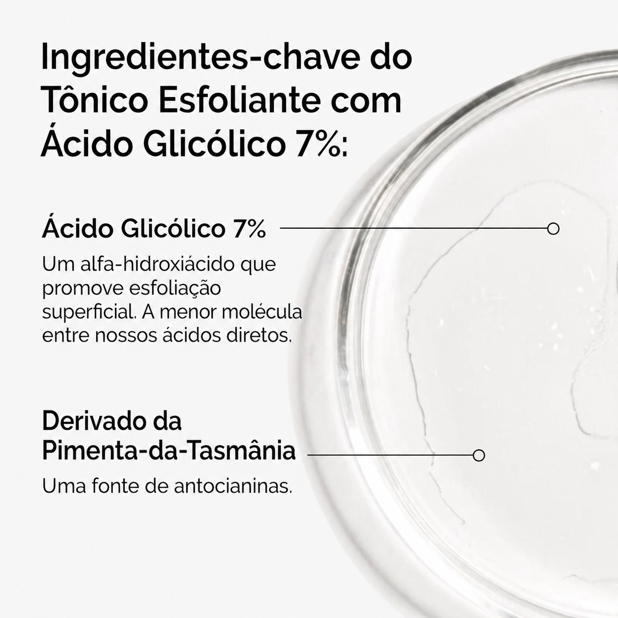 Tônico Facial Esfoliante Ácido Glicólico 7% The Ordinary | Poros e Textura