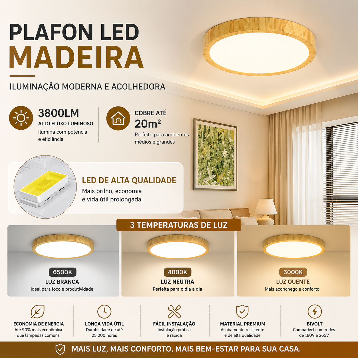 Plafon Led Ultra Fino Premium