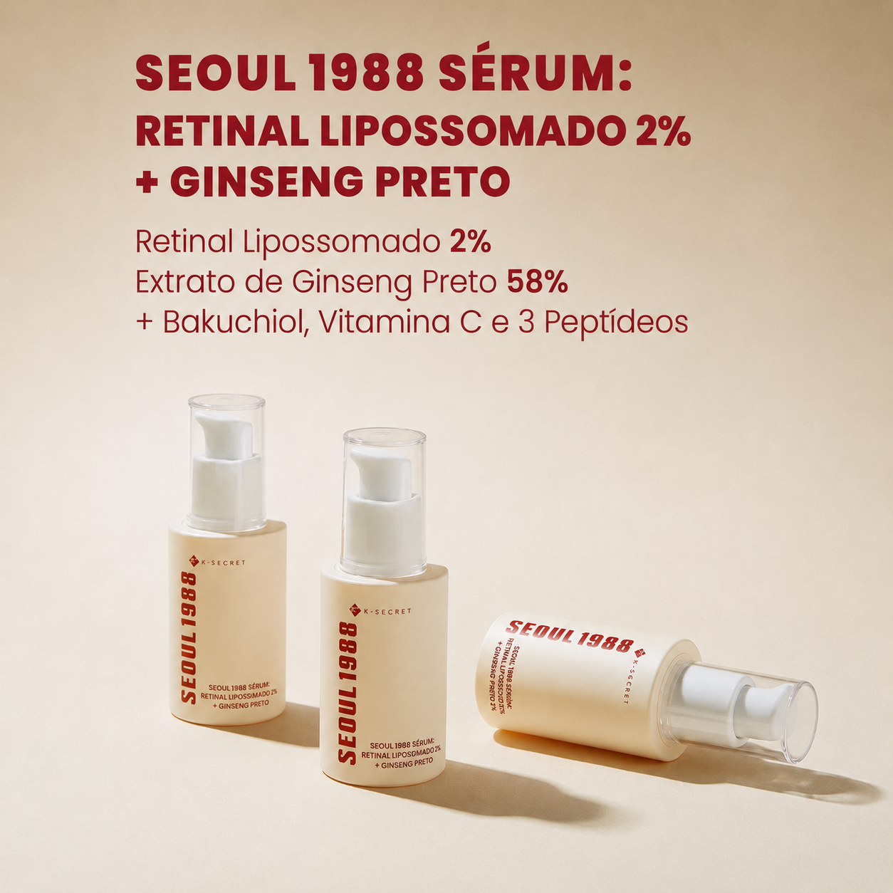 Kit K-Secret Seoul 1988 Retinal | Sérum + Creme + Olhos