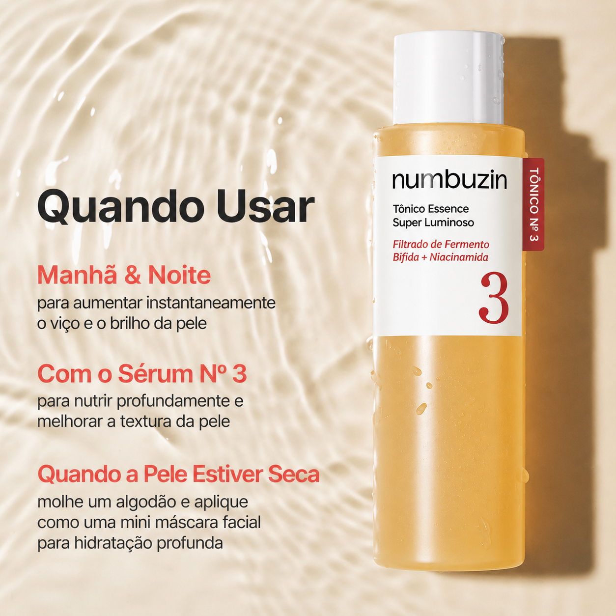 Tônico Facial Numbuzin No.3 Niacinamida | Fermentados Iluminador
