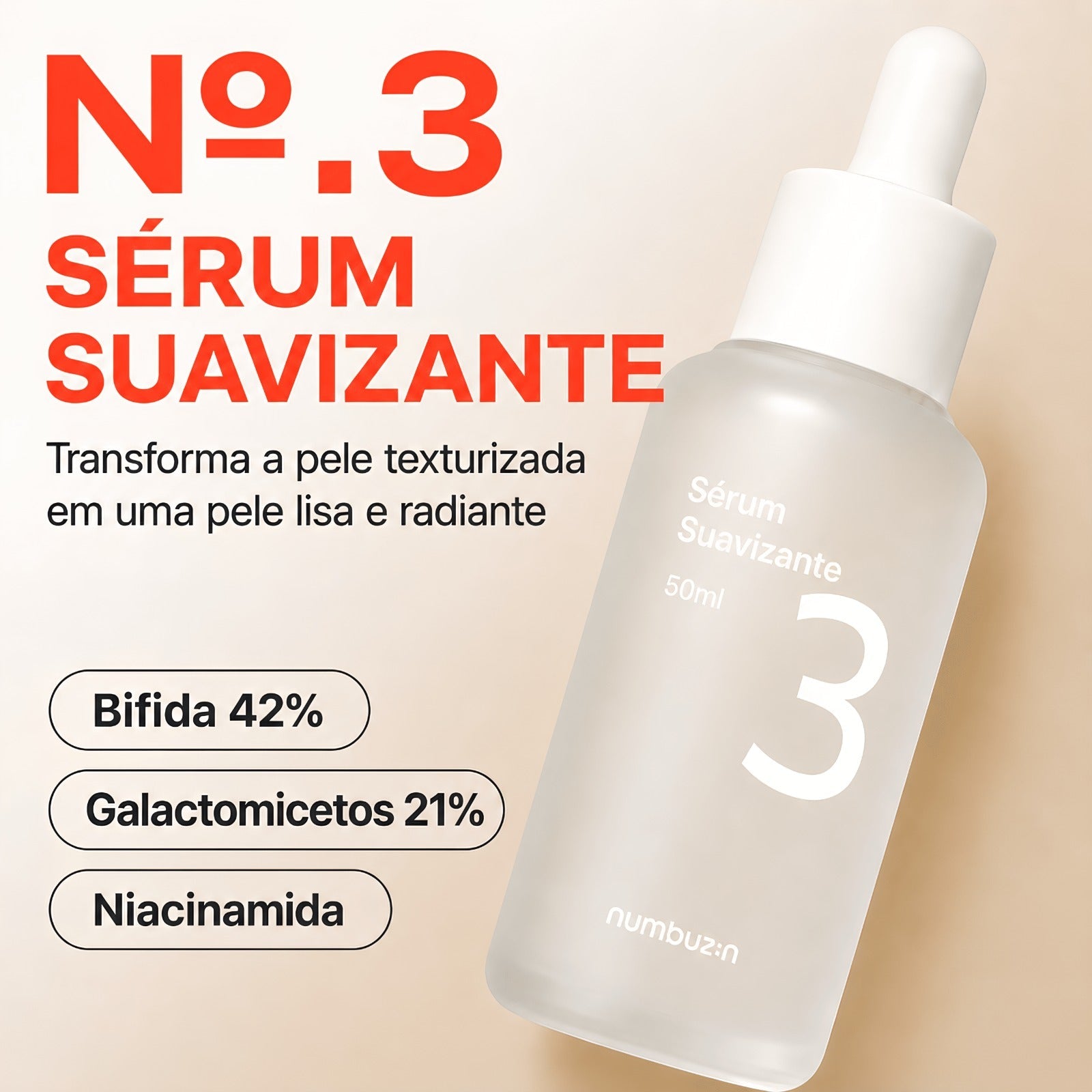 Sérum Niacinamida Numbuzin No.3 Poros e Textura