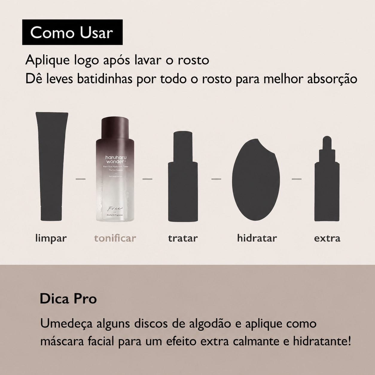 Tônico Facial Ácido Hialurônico Haruharu Wonder | Arroz Preto