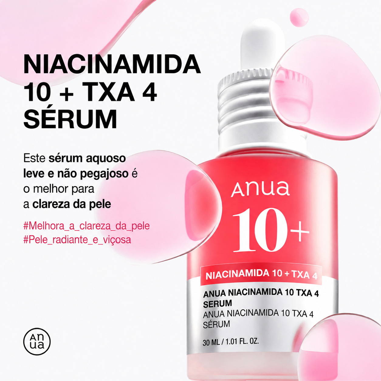 Sérum Niacinamida 10% + Ácido Tranexâmico 4% Anua
