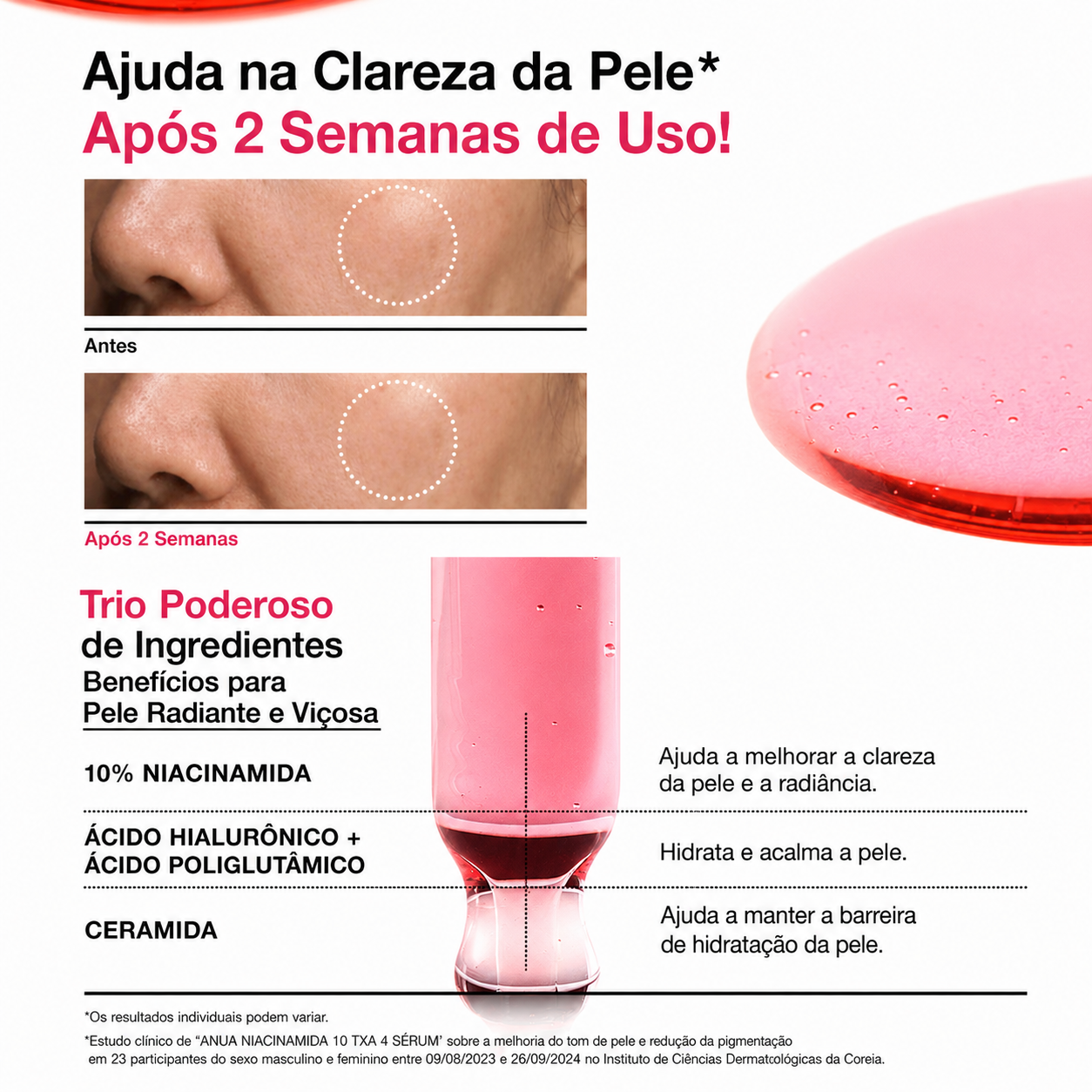 Sérum Niacinamida 10% + Ácido Tranexâmico 4% Anua