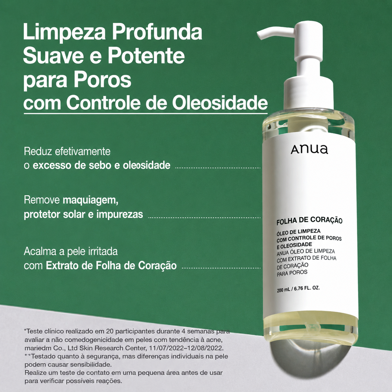 Óleo de Limpeza Facial Anua Heartleaf | Controle de Oleosidade