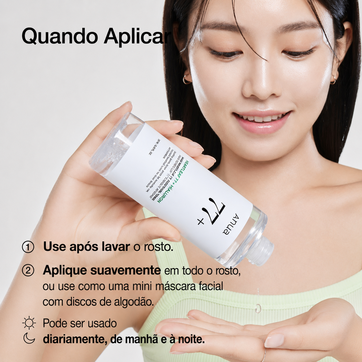 Tônico Facial Ácido Hialurônico Anua Heartleaf 77 Calmante