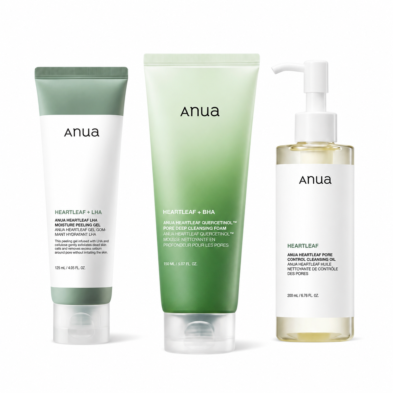 KIT ANUA Heartleaf — Dupla Limpeza