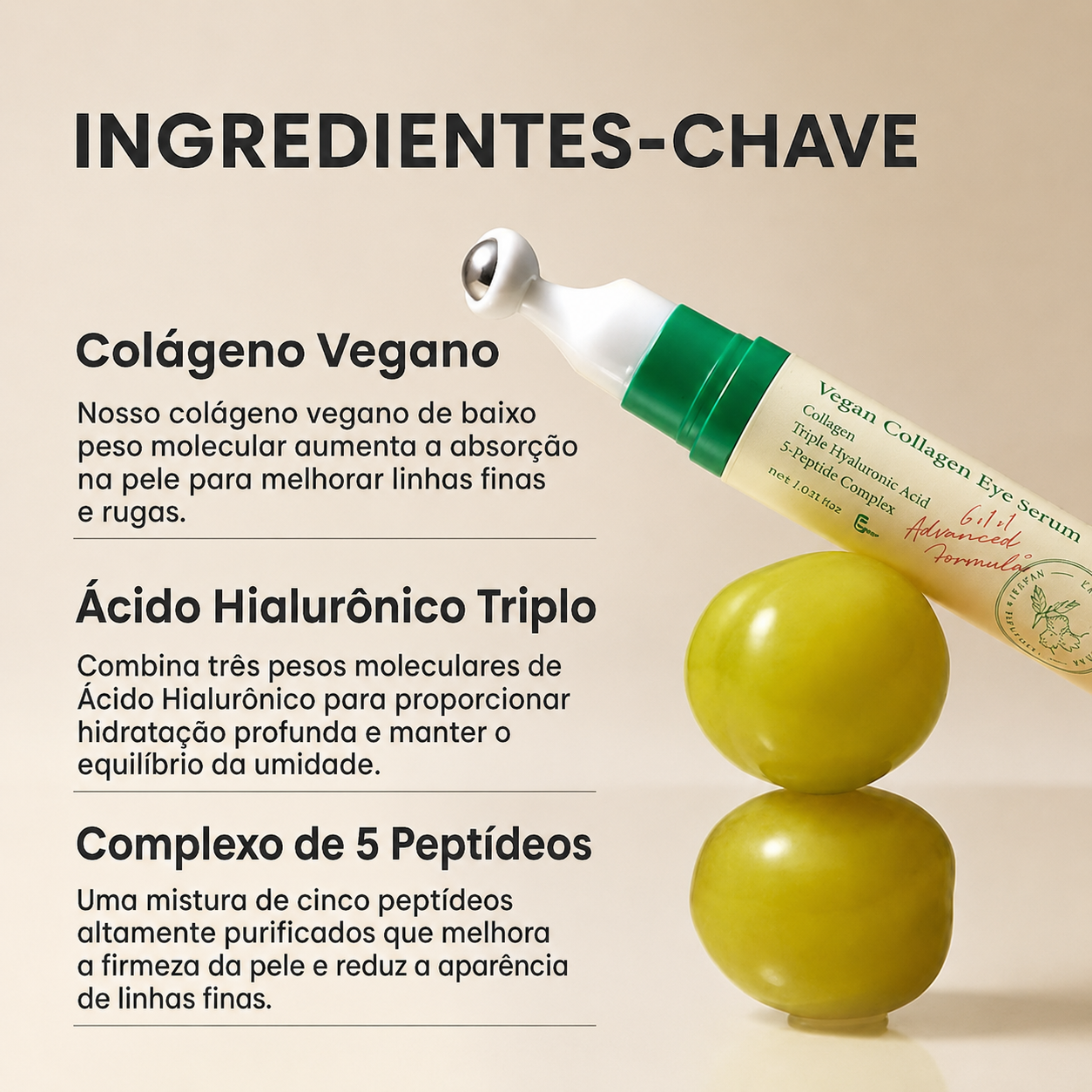 Sérum Colágeno Vegano AXIS-Y | Combate Olheiras com Peptídeos