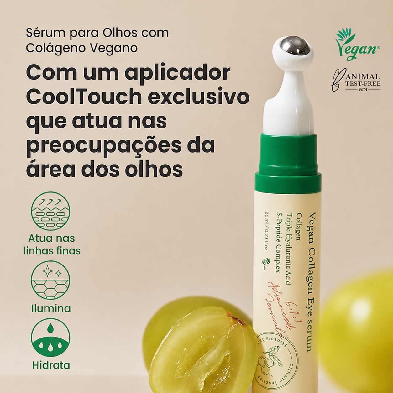 Sérum Colágeno Vegano AXIS-Y | Combate Olheiras com Peptídeos