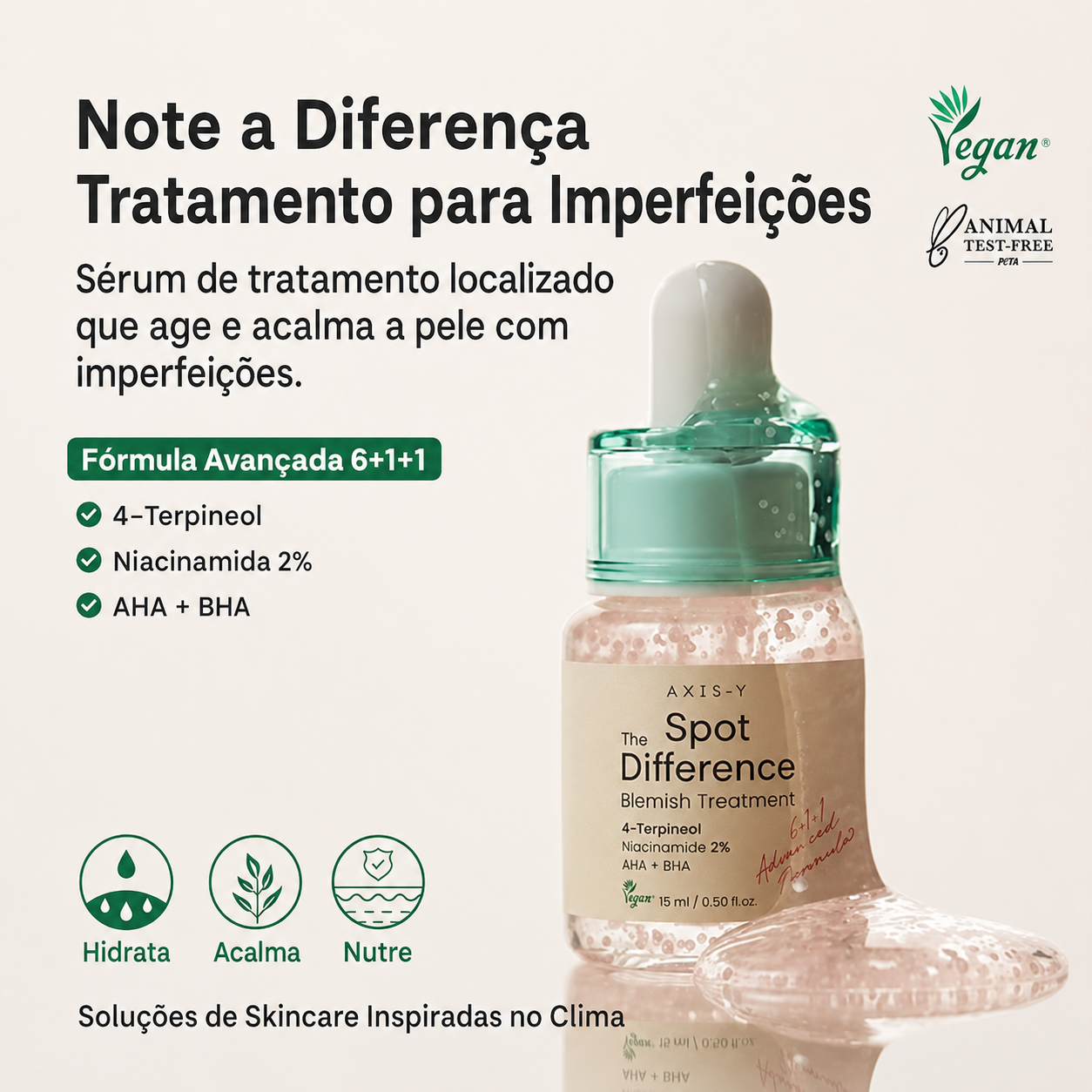 Sérum Secativo de Espinhas e Acne AXIS-Y | Melaleuca + Niacinamida 2%