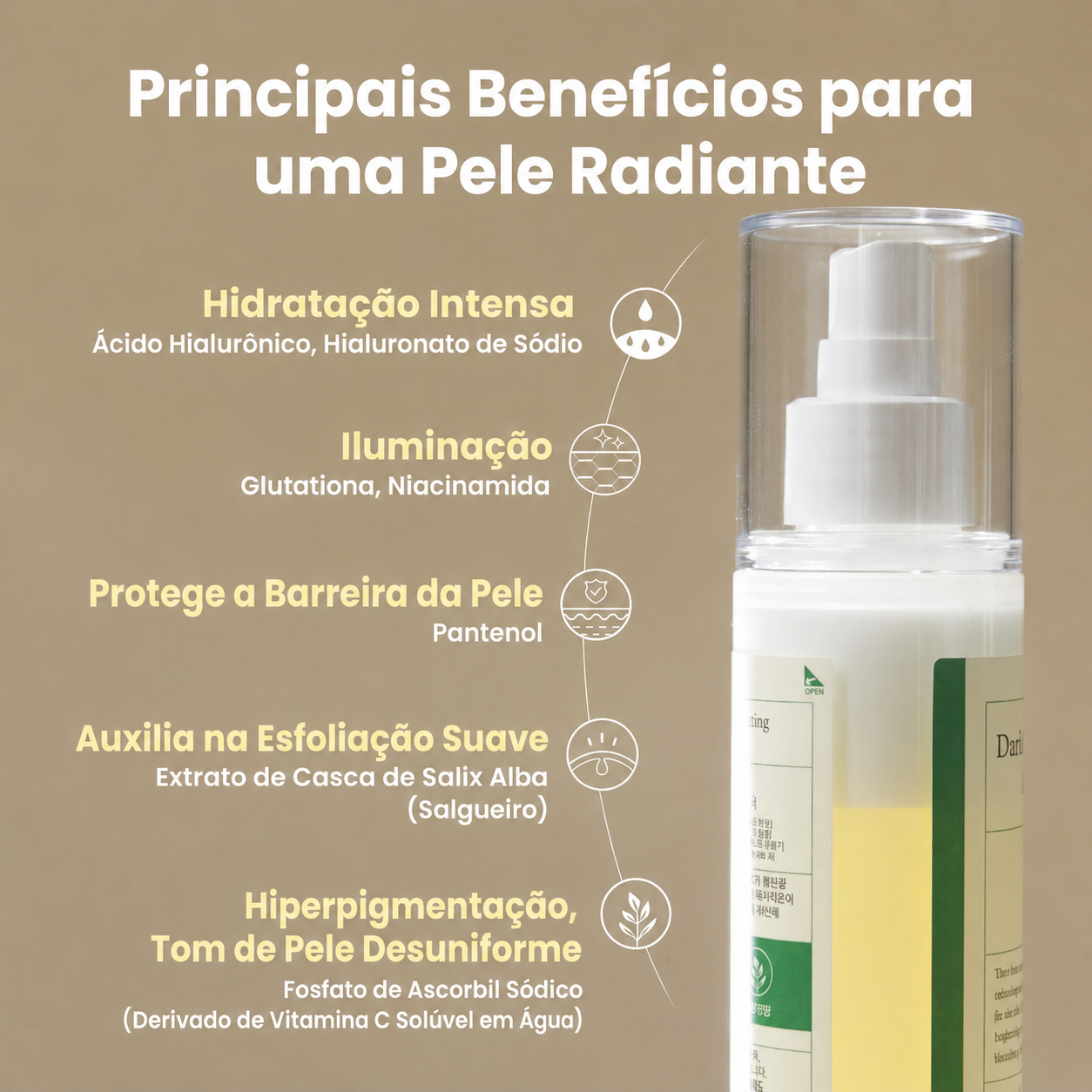 Tônico Facial Clareador AXIS-Y Vitamina C com Niacinamida 5%