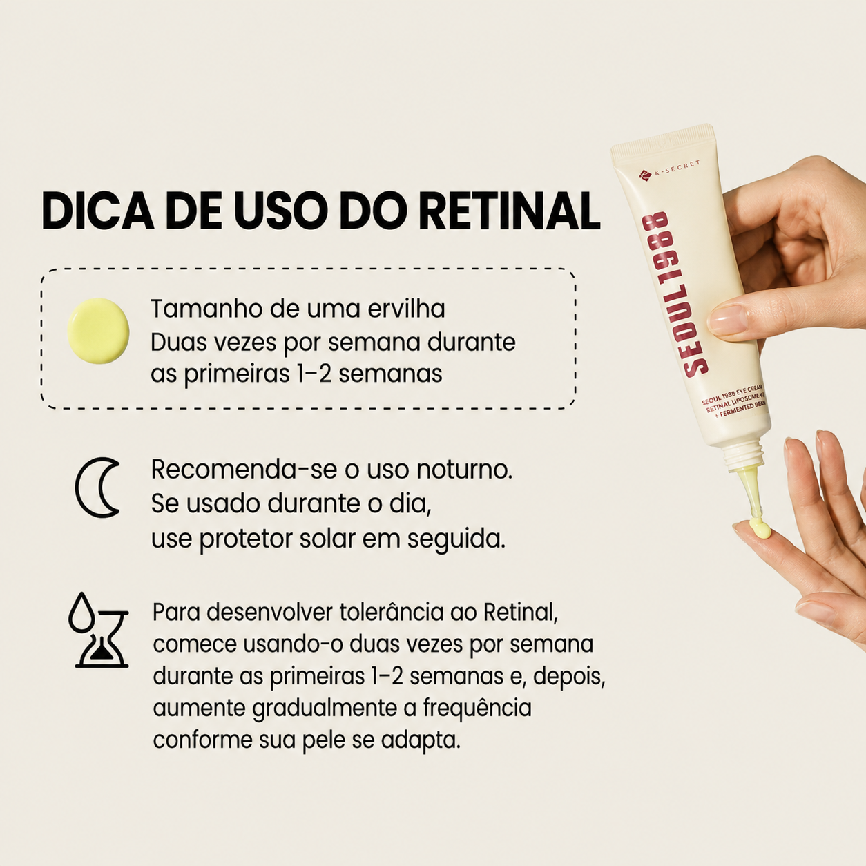 Creme para Olhos Retinal 4% + Niacinamida K-Secret Seoul 1988